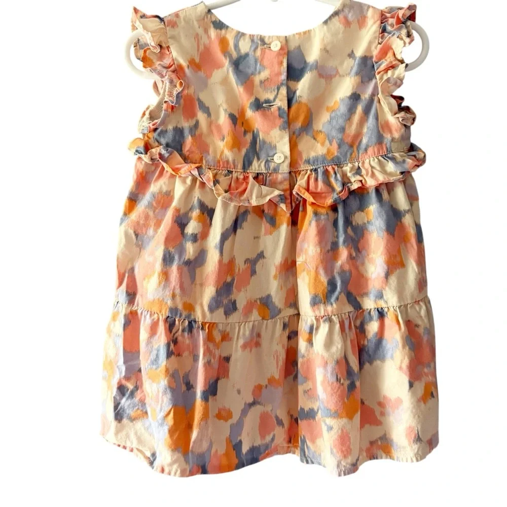 Baby‎ GAP Toddler Tiered Ruffle Dress with Floral Design Sz 2